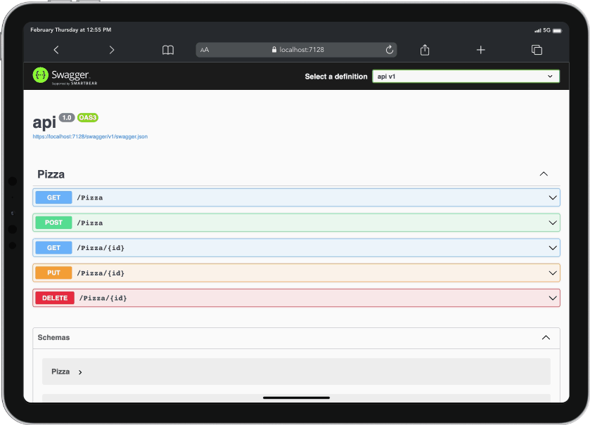 Grocery Inventory API with Swagger UI - Desktop View